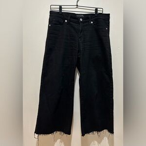 Banana Republic Black Wide Leg Jean Pants with Raw Hem - Women’s Size 29 / 8